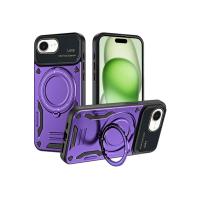 Newface iPhone 16E Kılıf Joy Lens Standlı Kapak - Mor