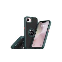 Newface iPhone 16E Kılıf Montreal Yüzüklü Silikon Kapak - Yeşil