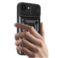 Newface iPhone 16E Kılıf Pars Lens Yüzüklü Silikon - Yeşil