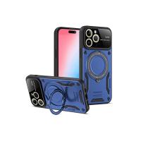 Newface iPhone 15 Pro Joy Lens Standlı Kapak - Lacivert