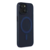 Newface iPhone 15 Kılıf Lodos Magneticsafe Mat Kapak - Mavi