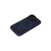 Newface iPhone 15 Kılıf Lodos Magneticsafe Mat Kapak - Mavi