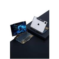 Newface JP12.9 iPad Pro 12.9 (2022) Kılıf Vales Dönen Ledli Klavyeli Tablet Kılıfı - Siyah