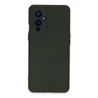 Newface One Plus 9 Kılıf Nano içi Kadife Silikon - Koyu Yeşil