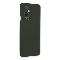 Newface One Plus 9 Pro Kılıf Nano içi Kadife Silikon - Koyu Yeşil