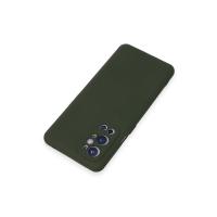 Newface One Plus 9 Pro Kılıf Nano içi Kadife Silikon - Koyu Yeşil