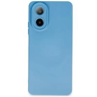 Newface Oppo A38 Kılıf Nano içi Kadife Silikon - Mavi