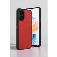 Newface Oppo A38 Kılıf Aras Deri Kapak - Kırmızı