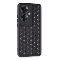Newface Oppo Reno 11F Kılıf Petek Silikon Kapak - Siyah