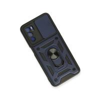 Newface Oppo A16 Kılıf Pars Lens Yüzüklü Silikon - Lacivert