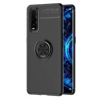 Newface Oppo Find X2 Kılıf Range Yüzüklü Silikon - Siyah