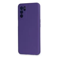Newface Oppo A16 Kılıf Nano içi Kadife Silikon - Mor