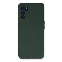 Newface Oppo A16 Kılıf Nano içi Kadife Silikon - Koyu Yeşil