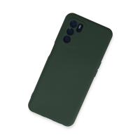 Newface Oppo A16 Kılıf Nano içi Kadife Silikon - Koyu Yeşil