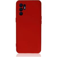 Newface Oppo Reno 6 Kılıf Nano içi Kadife Silikon - Kırmızı