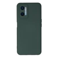 Newface Oppo A96 Kılıf Nano içi Kadife Silikon - Koyu Yeşil