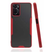 Newface Oppo A96 Kılıf Platin Silikon - Kırmızı