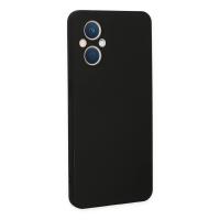 Newface Oppo Reno 7 Lite Kılıf Nano içi Kadife Silikon - Siyah