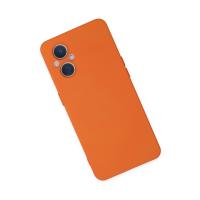 Newface Oppo Reno 7 Lite Kılıf Nano içi Kadife Silikon - Turuncu