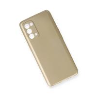 Newface Oppo Reno 5 Kılıf First Silikon - Gold