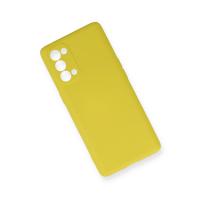 Newface Oppo Reno 5 Pro Kılıf Nano içi Kadife Silikon - Sarı