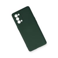 Newface Oppo Reno 5 Pro Kılıf Nano içi Kadife Silikon - Koyu Yeşil