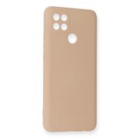 Newface Oppo A15 Kılıf Nano içi Kadife Silikon - Pudra