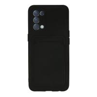 Newface Oppo Reno 5 Kılıf Kelvin Kartvizitli Silikon - Siyah