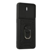 Newface Oppo Reno 5 Lite Kılıf Pars Lens Yüzüklü Silikon - Siyah