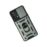 Newface Oppo A74 4G Kılıf Pars Lens Yüzüklü Silikon - Yeşil