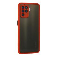 Newface Oppo Reno 5 Lite Kılıf Montreal Silikon Kapak - Kırmızı