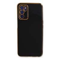 Newface Oppo A16 Kılıf Volet Silikon - Siyah