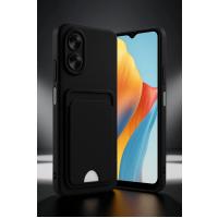 Newface Oppo A38 Kılıf Kelvin Kartvizitli Silikon - Bordo