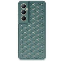 Newface Realme C65 Kılıf Petek Silikon Kapak - Koyu Yeşil