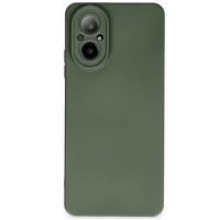 Newface Realme 12 Lite Kılıf Nano içi Kadife Silikon - Koyu Yeşil