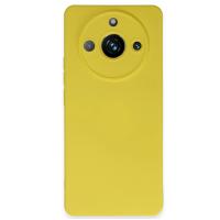 Newface Realme 11 Pro Kılıf Nano içi Kadife Silikon - Sarı