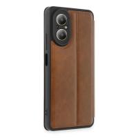 Newface Realme 12 Lite Kılıf Flip Cover - Taba