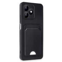 Newface Realme Note 50 4G Kılıf Kelvin Kartvizitli Silikon - Siyah