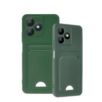 Newface Realme Note 50 4G Kılıf Kelvin Kartvizitli Silikon - Koyu Yeşil