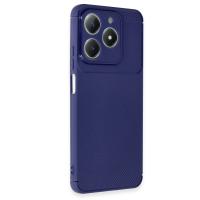 Newface Realme C61 Kılıf Auto Focus Karbon Kapak - Lacivert