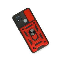 Newface Realme C11 2021 Kılıf Pars Lens Yüzüklü Silikon - Kırmızı