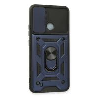 Newface Realme C11 2021 Kılıf Pars Lens Yüzüklü Silikon - Lacivert