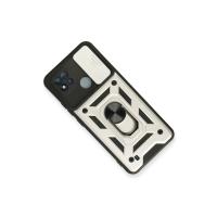 Newface Realme C11 2021 Kılıf Pars Lens Yüzüklü Silikon - Gümüş