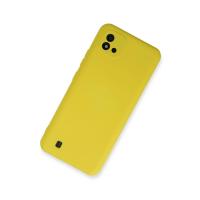 Newface Realme C11 2021 Kılıf Nano içi Kadife Silikon - Sarı