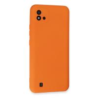 Newface Realme C11 2021 Kılıf Nano içi Kadife Silikon - Turuncu
