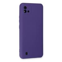 Newface Realme C11 2021 Kılıf Nano içi Kadife Silikon - Mor