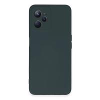 Newface Realme C35 Kılıf Nano içi Kadife Silikon - Koyu Yeşil