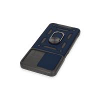 Newface Realme C35 Kılıf Pars Lens Yüzüklü Silikon - Lacivert