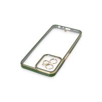 Newface Realme C35 Kılıf Liva Lens Silikon - Yeşil