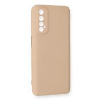 Newface Realme 7 Kılıf Nano içi Kadife Silikon - Pudra